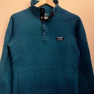 L.L. Bean Men's Quilted Sweatshirt, Mockneck Sz Small